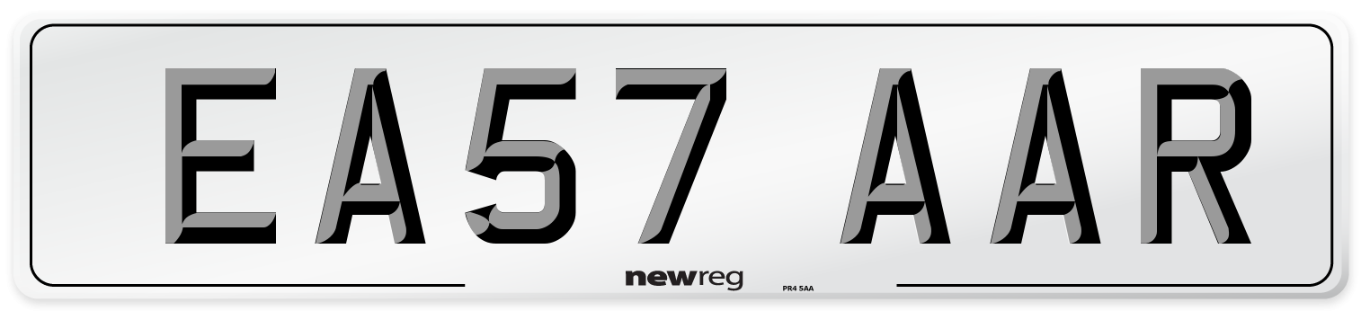 EA57 AAR Number Plate from New Reg